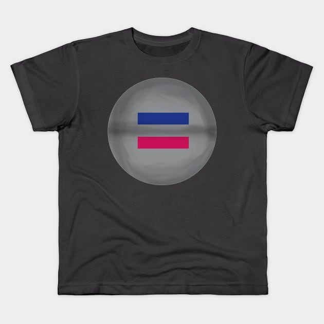 Androgynous flag pride colours circular sphere Kids T-Shirt by deathlake